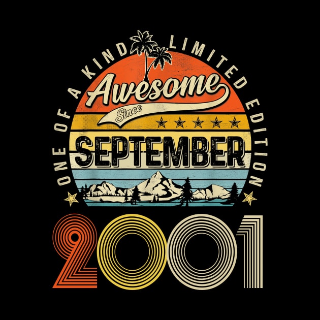 Awesome Since September 2001 Vintage 22nd Birthday by Mhoon 