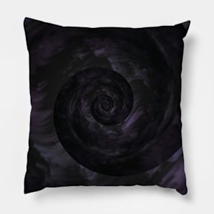 Goth Swirl Abstract Dark Space Fantasy Pillow