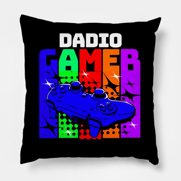 Dadio Gamer Dad Pillow by VisionDesigner