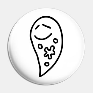 Simple Living Organism Doodle Art Pin