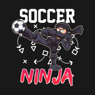 Cool Cartoon Ninja Football Player T-Shirt