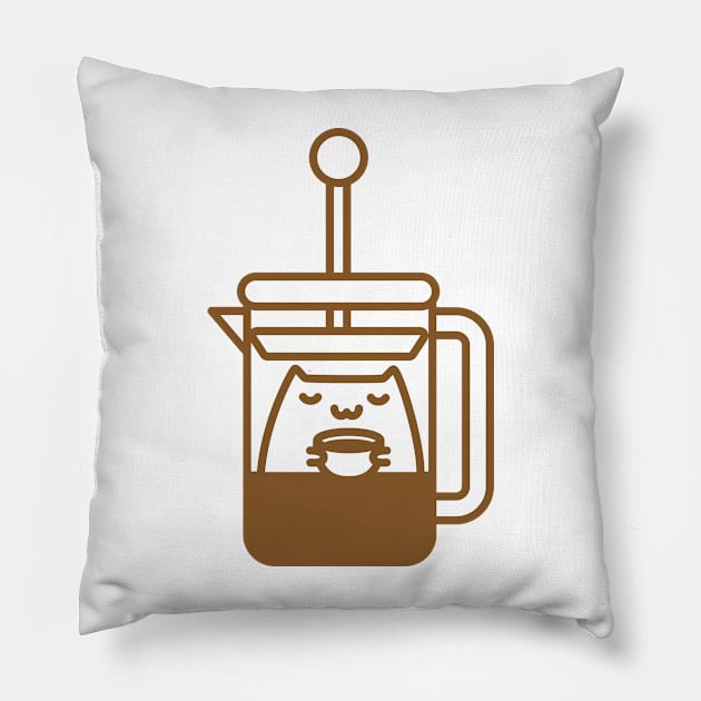 Coffee Cat Pillow by Robot Dance Battle