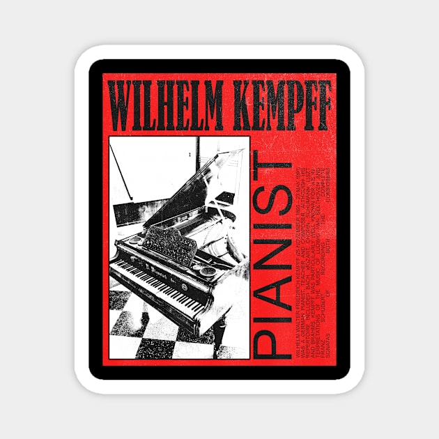 Wilhelm Kempff piano Magnet by Karyljnc