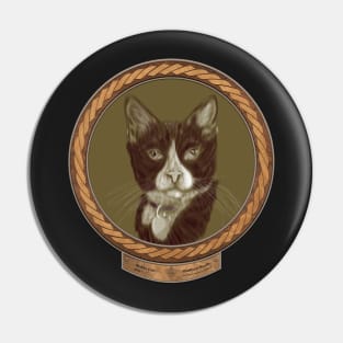 Bobby Cat (frame copper celtic rope fabric rim) Pin