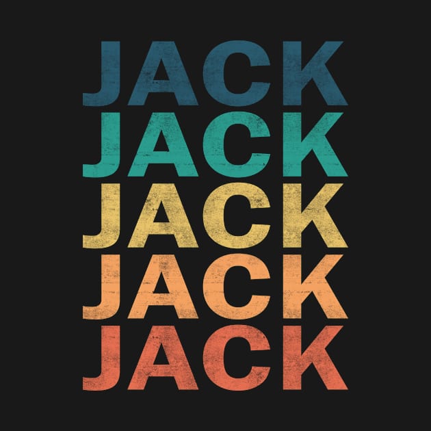 Jack Name T Shirt - Jack Vintage Retro Name Gift Item Tee by henrietacharthadfield