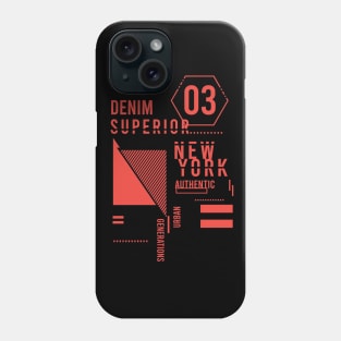 New york Denim brand Typography Phone Case