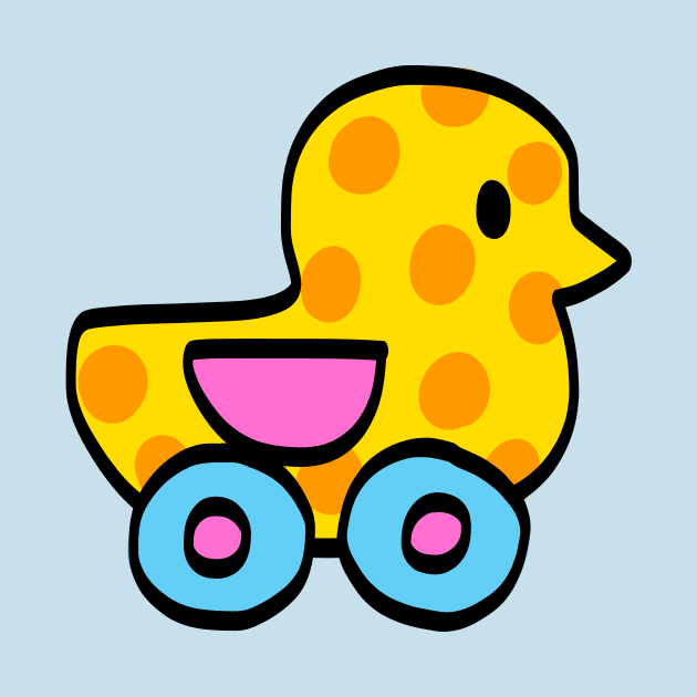 Toy Duck With Wheels Car by FunnyMoonCosmic