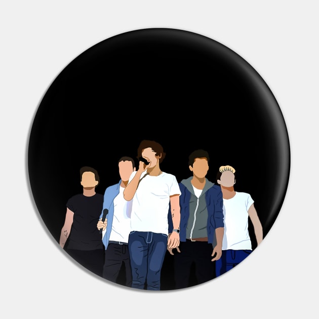 One Direction Live Artwork mode shillouette Pin by denissoe