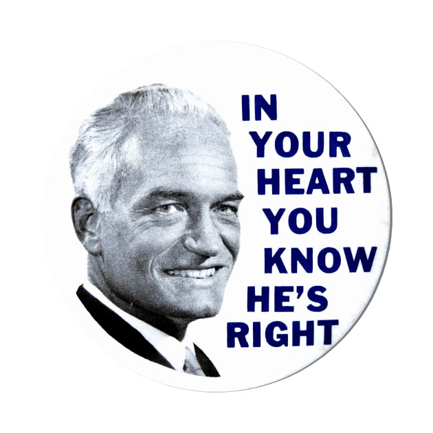 Barry Goldwater 1964 Presidential Campaign Button Design by Naves