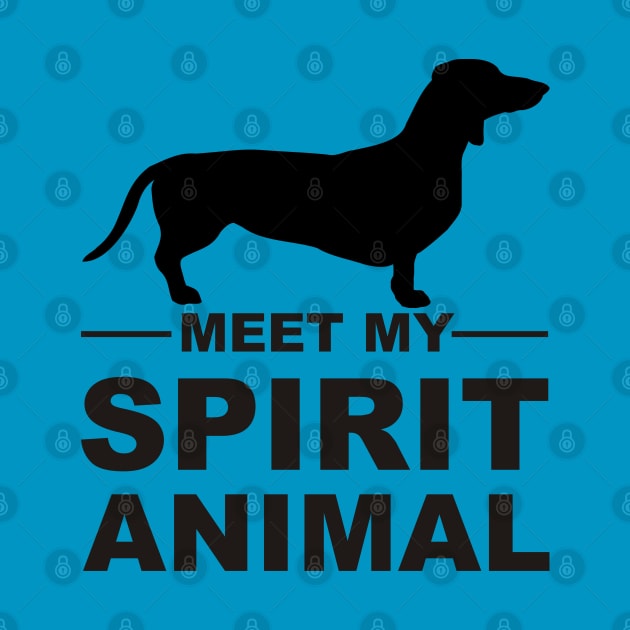 Meet my spirit animal - dachshund - black by EDDArt