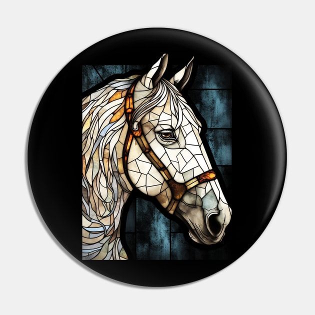 White horse face Pin by Jeff NZ