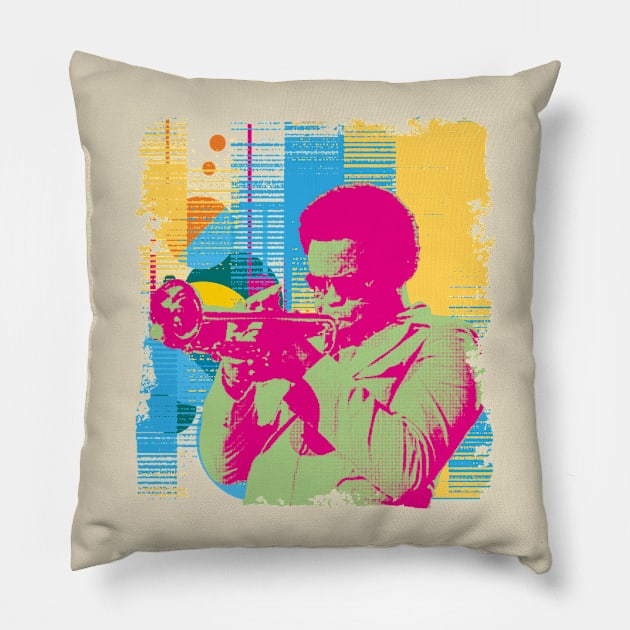 Freddie Hubbard Pillow by HAPPY TRIP PRESS