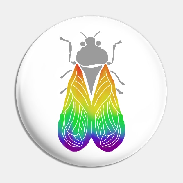 Rainbow-Winged Cicada Pin by LochNestFarm