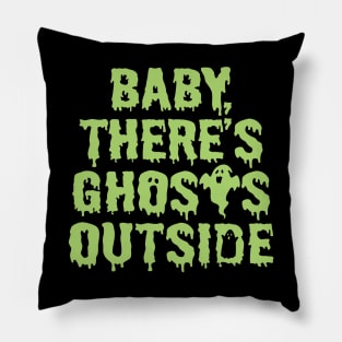 Funny Halloween Ghost Trick Or Treat Slogan Funny Meme Pillow