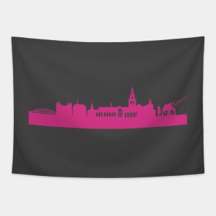 Nijmegen skyline pink Tapestry