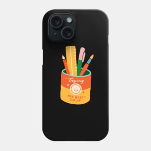'Trying My Best' Campbell's Soup Can Phone Case