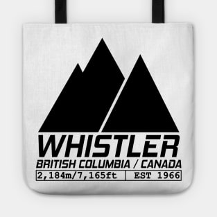 Ski Whistler British Columbia Canada Skiing and Snowboarding Tote