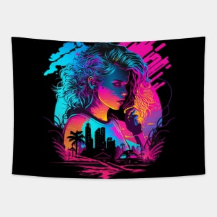 Synthwave design Tapestry