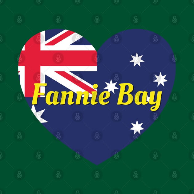 Fannie Bay NT Australia Australian Flag Heart by DPattonPD