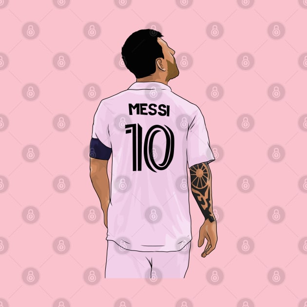 Lionel Messi Football Player by Footie Prints