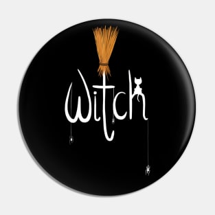 Witch White Pin