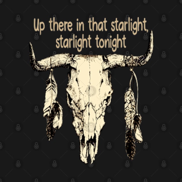 Up There In That Starlight, Starlight Tonight Feathers Music Country Bull-Skull by Chocolate Candies