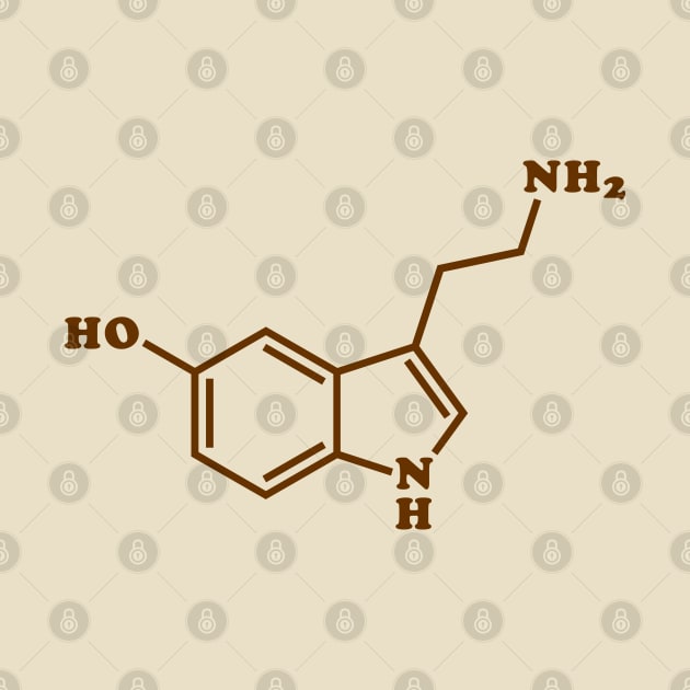 Serotonin Molecular Chemical Formula by tinybiscuits