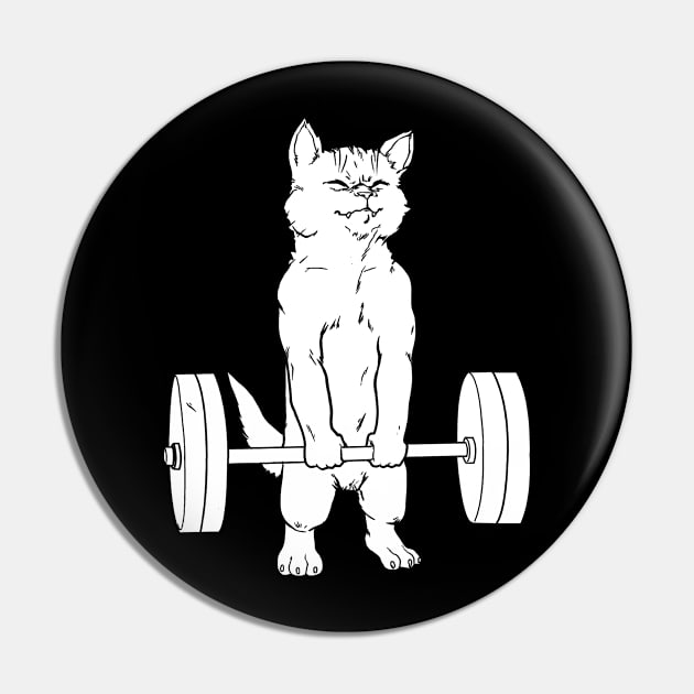 Cat Powerlifting Funny Pin by QUYNH SOCIU