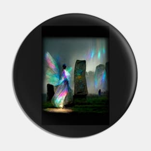 Iridescent energy fairy amongst ancient standing stones 1 Pin