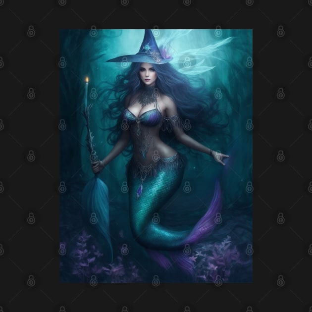 Blue Sea Wicth Mermaid by MGRCLimon