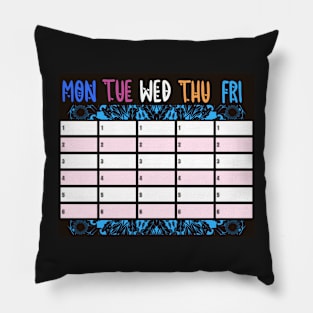 SCHOOL TIMETABLE Pillow