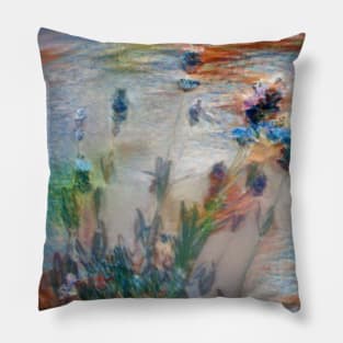 Floral lavender flowers with pastel blending colors Pillow