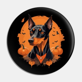 Doberman Pinsher Dog Pumpkin Halloween Costume Pin