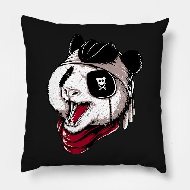 Panda Pirate Pillow by quilimo