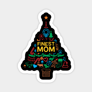 Finest Mom Gift - Xmas Tree 2 - Christmas Magnet