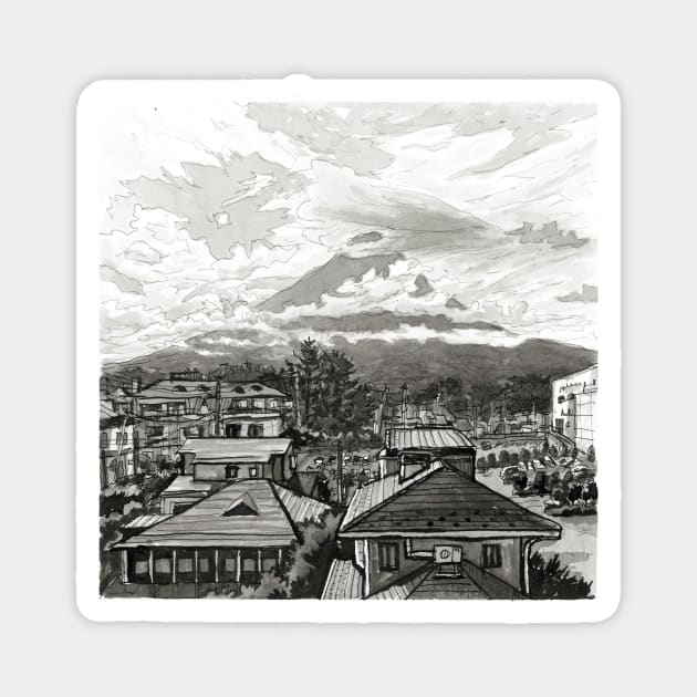 FujiSan Inktober #5 Magnet by olgaandart