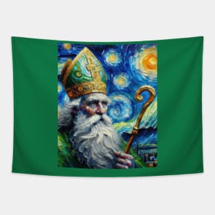 Saint Patrick in Starry Night Tapestry