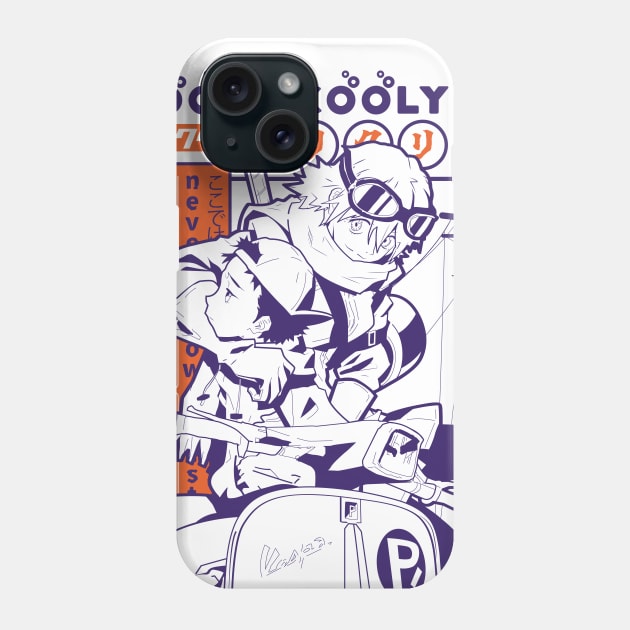 FLCL Haruko purple Phone Case by paisdelasmaquinas