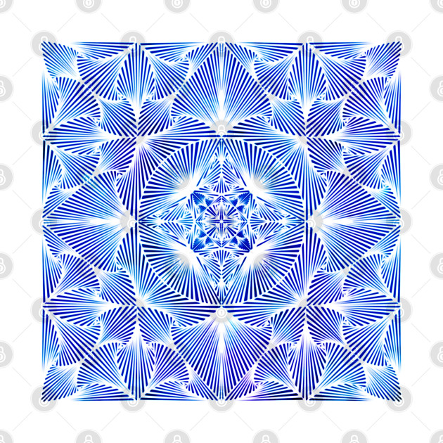 Blue Zentangle Mandala by Kcinnik