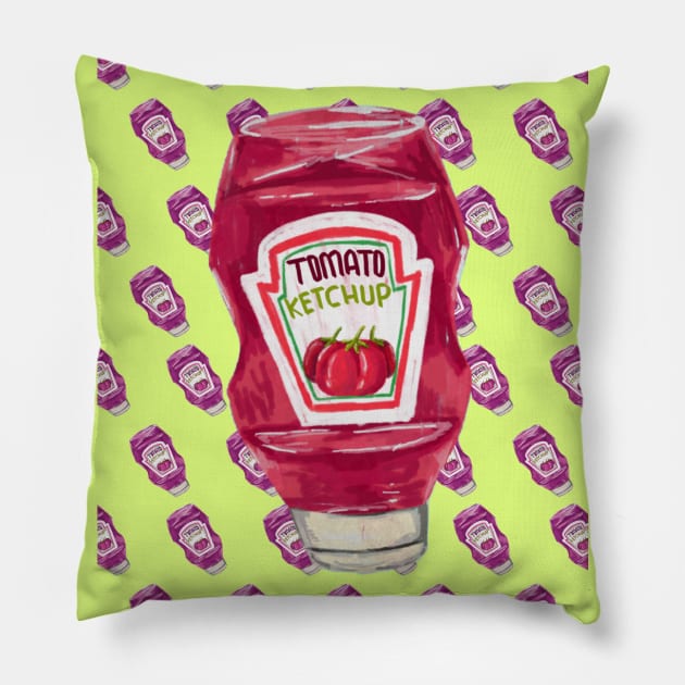 Tomato Ketchup Pillow by diaricesalt