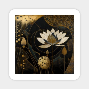 flower and gold Magnet