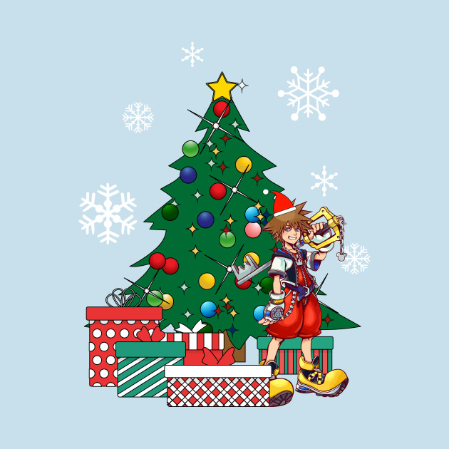 Disover Sora Around The Christmas Tree Kingdom Hearts - Sora - T-Shirt
