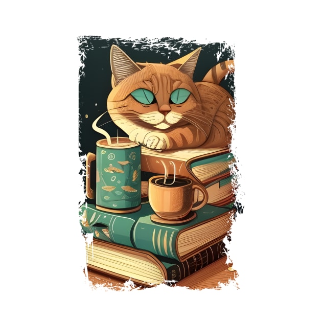 Funny Cat Coffee Reading Book, Catpuccino - Love Cats by Danielle Shipp