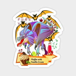 King Dragon with Yellow Bats Magnet