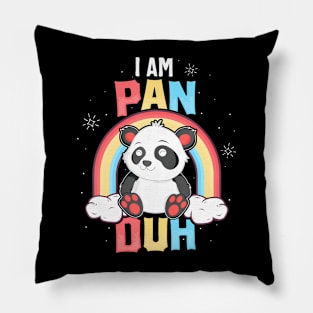 I'm Pan Duh  Panda Pansexual Pride LGBT Pillow