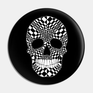 Two Tone Skull Pin