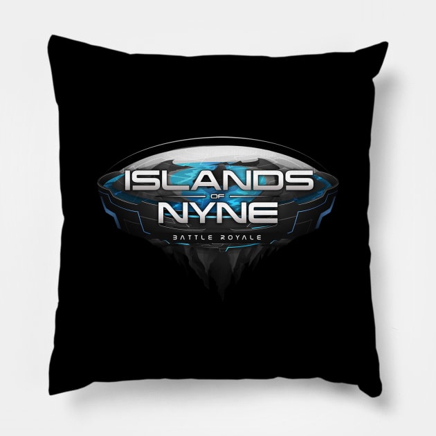 Islands of Nyne Battle Royale Graphic Logo Pillow by PurpleandOrange