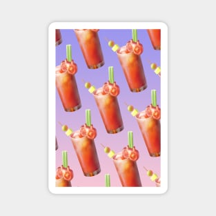 Bloody Mary Cocktail Pattern Magnet