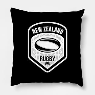 New Zealand Rugby with Maori Back Design Pillow