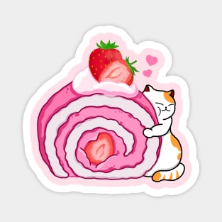 Strawberry Roll Cake Magnet